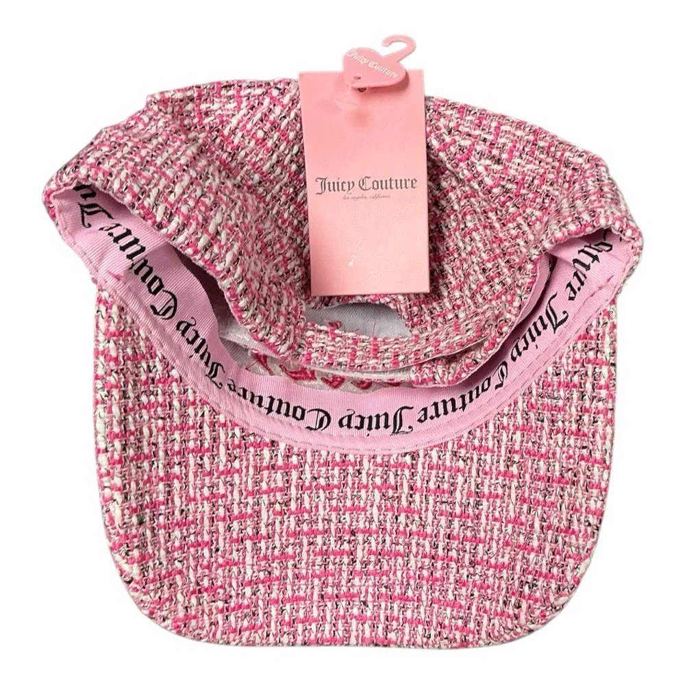 Juicy Couture - NWT -  Pink Tweed Embroidered Hat